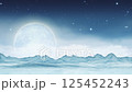 星空山中漂浮的月亮 - 可循環添加文字的背景資料 125452243