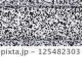 Black and white blinking pixel frame animation in a seamless loop 125482303