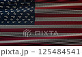USA Flag National Symbol North America United States 3D Animation Waving 125484541