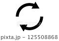 Rotating black arrow recycling symbol style animation video 125508868