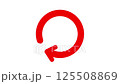 Rotating red circular arrow animation material [white background] 125508869