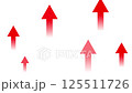 Red arrow animation rising from bottom to top 125511726