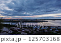 A sunset time-lapse capturing the famous view of the arrow in Nizhny Novgorod 125703168