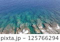 Drone aerial photography of the beautiful sea and coral reefs surrounding southern Okinawa 125766294