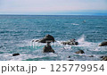 高知縣室戶市的海岸風光 |洶湧而美麗的黑潮和海岸線的鏡頭 125779954