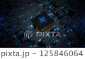 Artificial intelligence AI, deep learning modern computer technology. Futuristic Cyber Technology Innovation, CPU central processor unit on circuit board 125846064