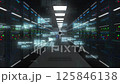 Forward dolly shot, Server cabinets for storage, Data servers in a data center server room, Cloud computing data storage concept, Futuristic digital data network connection technology 125846138