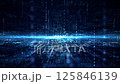 Futuristic technology of the digital data matrix, Blockchain network connection, and data analysis, Blue cyberspace background 4k 125846139