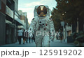 An Astronaut Walking in an Urban Environment A Completely Futuristic Concept for Exploration and Adventure An Astronaut Walking in an Urban Environment A Completely Futuristic Concept for Exploration and Adventure 125919202