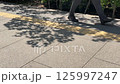 歩道に落ちる木陰と歩行者の足 125997247
