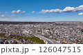 Aerial view - Akigawa, Akiruno City, Tokyo, urban area, Japanese cityscape, tourism, business, left dolly 126047515