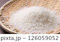 Raw Japanese rice in a colander 126059052