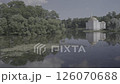 Pushkin, Russia - Jule 4, 2022: Great Pond, pavilion Island Hall, Catherine Park 126070688