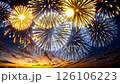 美しい打ち上げ花火の絶景 126106223