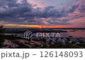 A sunset time-lapse capturing the famous view of the arrow in Nizhny Novgorod 126148093
