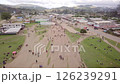 Aerial drone shot of village in Papua New Guinea. High quality 4k footage 126239291