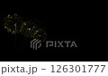 4K video of Gold color fireworks explosion during holiday event. fireworks display. 3d redering 126301777