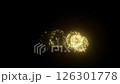 3D rendering beautiful explosion of golden fireworks. Nice show. fireworks display. 126301778