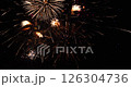 Colorful vibrant Firework celebrate anniversary happy new year 2025, 4th of july holiday festival.  126304736