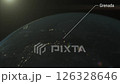 The map of Grenada appears on the surface of the earth at night 126328646