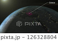 The map of Greece appears on the surface of the earth at night 126328804