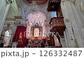 The ornate altar and detailed architecture of Santa Maria Assunta Positano church that captures the essence of Italian culture and spirituality. 126332487