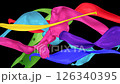 Various color paint splashes in midair, Slow Motion 126340395