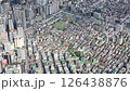 urban landscape transforming from clear to cloudy 126438876