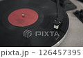 Close-Up of Vinyl Record and Stylus Detail 126457395