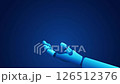 Hand of an AI robot projecting a holographic image of the world, representing Agentic AI technology in controlling, analyzing, and managing global data, the intelligent system that drives the world 126512376