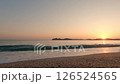 Calm seaside and waves at dusk 126524565