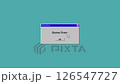 Animation with text Game Over in dialog screen with ok button and cursor arrow, PC interface in retro 90s style, alpha channel. Motion graphics 4k footage for a video project 126547727