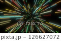 向かってくるビームの抽象素材 126627072
