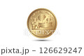 50 piastres 2019. New Egyptian Village. The coin appear on the screen with a captivating style. Animated vector coin. Money animation. 126629247