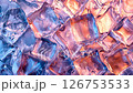 Abstract small pieces of ice in seamless pattern style, showcasing both cold and warm temperatures.	 126753533