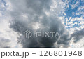 縮時攝影：黃昏時分，藍天上飄浮著許多雲彩 126801948