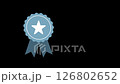animated badge featuring a star and red ribbon. suitable for certificates 126802652