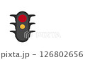 traffic signal light icon. red green and yellow light. road safety traffic 126802656