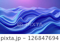 A close up of a blue wave with a pink light in the background 126847694