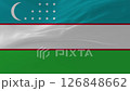 Uzbekistan Flag Wind Waving Footage 126848662