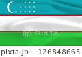 Uzbekistan Flag Wind Waving Footage 126848665