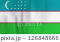 Uzbekistan Flag Wind Waving Footage 126848666