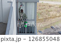 Industrial climber wash closed balcony 126855048