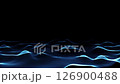 Abstract digital blue technology wave background 126900488