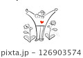 Illustration of a person stretching and humming 126903574