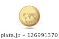Cryptocurrency gold coin Ripple XRP. The coin appear on the screen with a captivating style. Animated vector coin. Money animation. 126991370