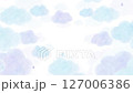 Watercolor clouds and rain. Rainy season animation. Loopable video clip. 127006386