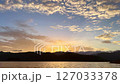 morning sunset timelapse from lake view in Thailand  127033378