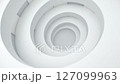 A close up of a spiral shaped object with a white background 127099963