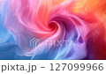 Abstract of a colorful swirl of fabric 127099966